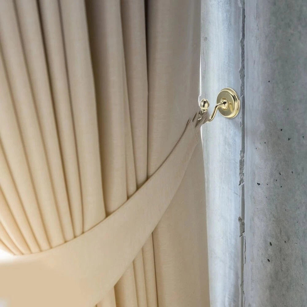 CurvaHold – Retro Metal Curtain Holdback Hooks (Pair)