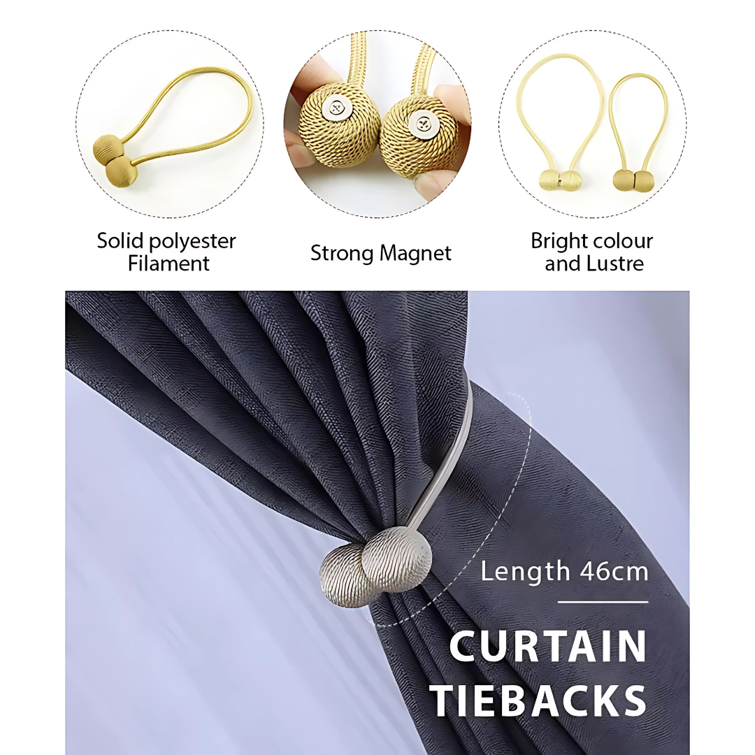 Silknod – Magnetic Curtain Ball Tiebacks (Pair)