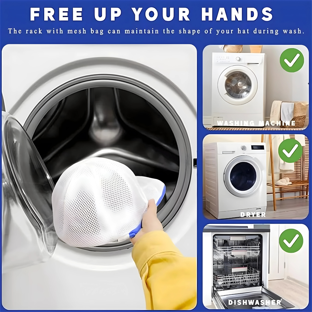 Cap/Hat Washer Holder With Mesh Protector I Clearance Sale