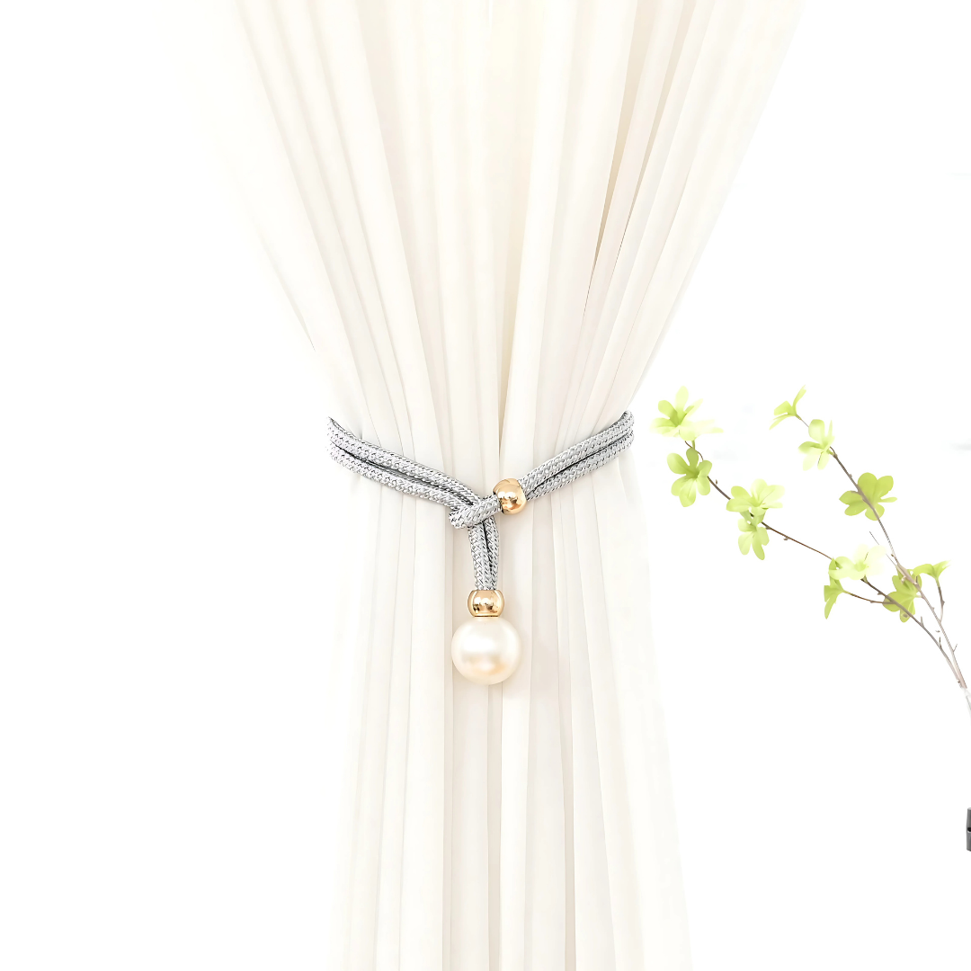 PearlaLoop – Elegant Pearl Curtain Tiebacks (Pair)