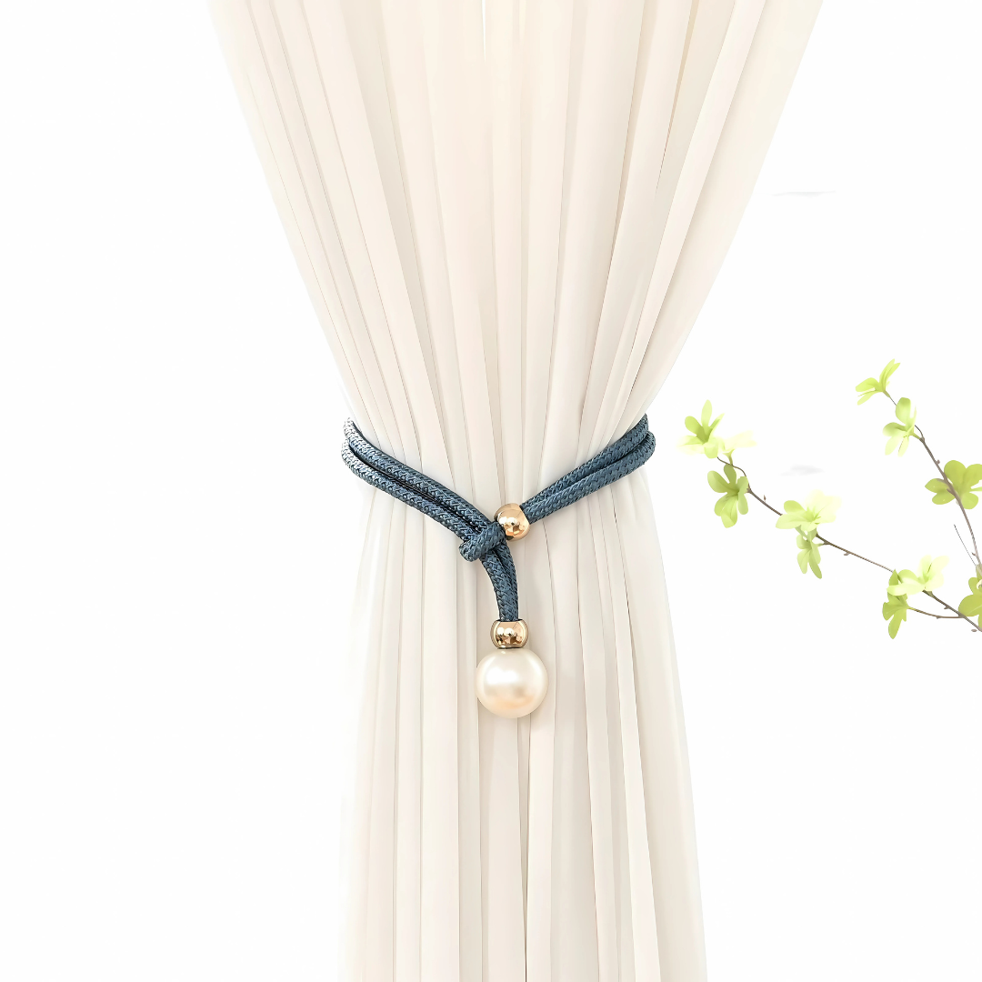 PearlaLoop – Elegant Pearl Curtain Tiebacks (Pair)