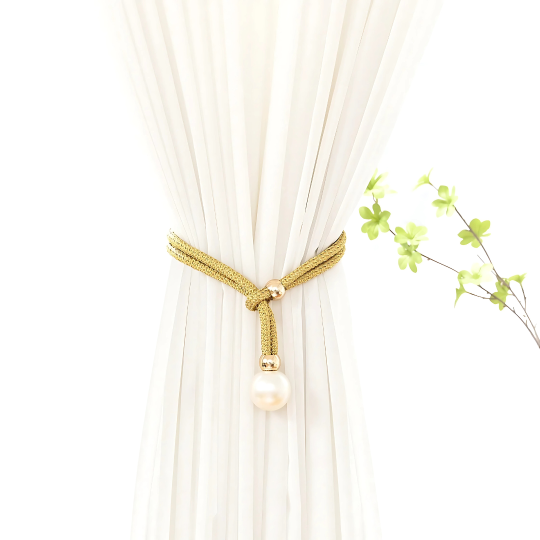 PearlaLoop – Elegant Pearl Curtain Tiebacks (Pair)