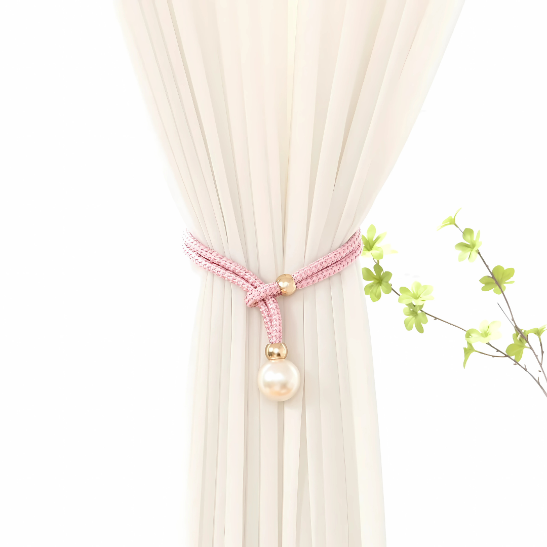 PearlaLoop – Elegant Pearl Curtain Tiebacks (Pair)