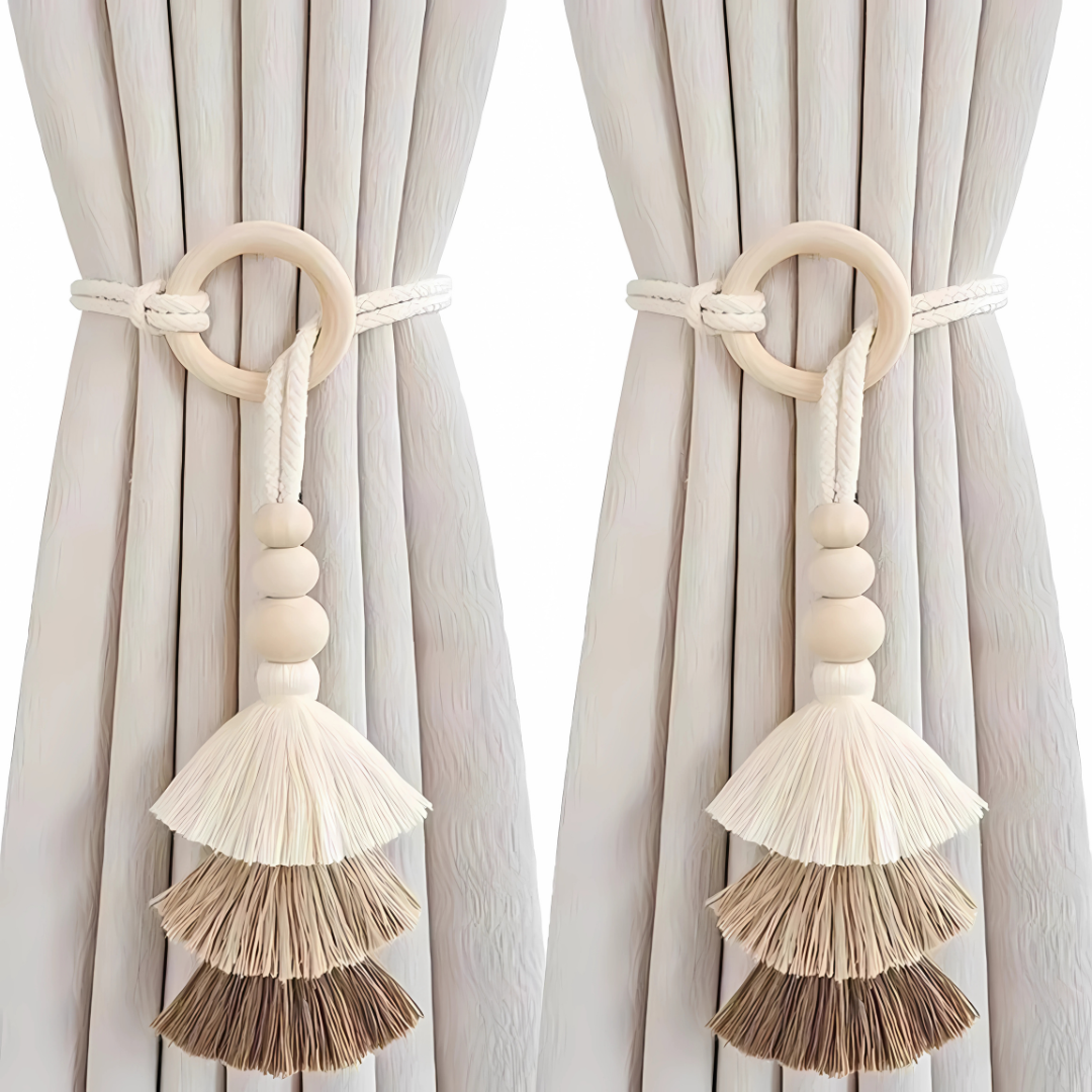 ThreadedGrace – Handmade Tassel Tiebacks (Set of 2) - Curtain Holder