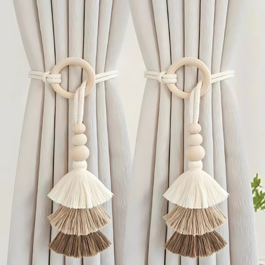 ThreadedGrace – Handmade Tassel Tiebacks (Set of 2) - Curtain Holder