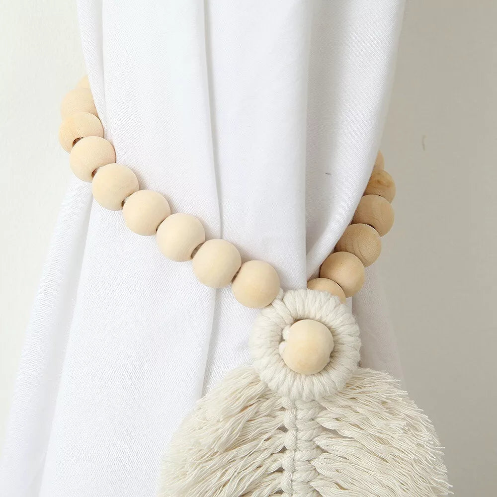 The Macra Bloom - Handmade Macrame Cotton Tassels Tiebacks (Pair)