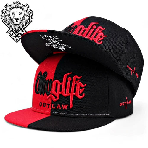 Hiphop Snapback Flat Brim Hat Embroidered Men Women Street Fashion Baseball Cap