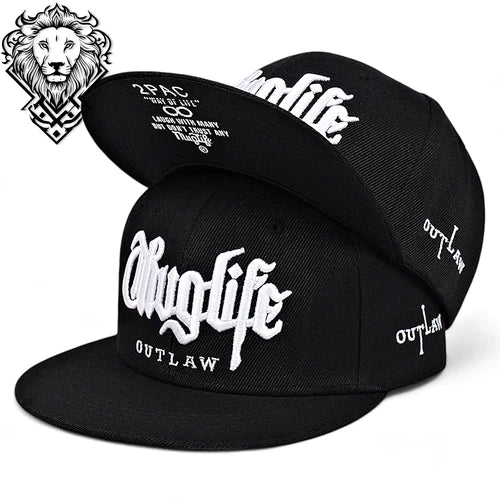 Hiphop Snapback Flat Brim Hat Embroidered Men Women Street Fashion Baseball Cap