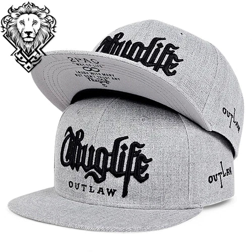 Hiphop Snapback Flat Brim Hat Embroidered Men Women Street Fashion Baseball Cap