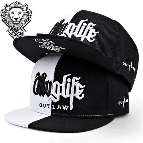 Hiphop Snapback Flat Brim Hat Embroidered Men Women Street Fashion Baseball Cap