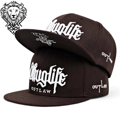 Hiphop Snapback Flat Brim Hat Embroidered Men Women Street Fashion Baseball Cap