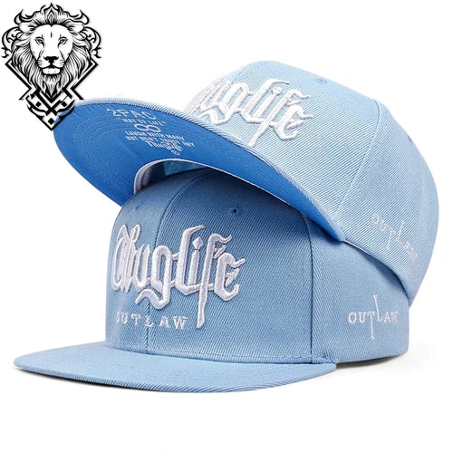 Hiphop Snapback Flat Brim Hat Embroidered Men Women Street Fashion Baseball Cap