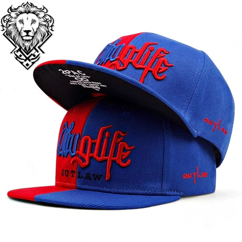Hiphop Snapback Flat Brim Hat Embroidered Men Women Street Fashion Baseball Cap