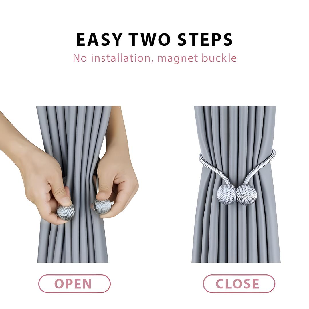Silknod – Magnetic Curtain Ball Tiebacks (Pair)