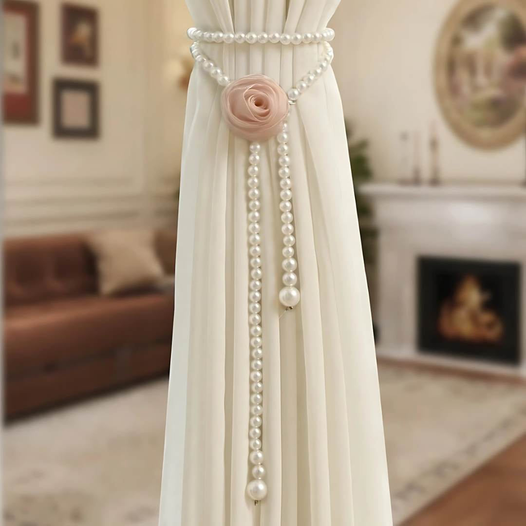 PearlAura – Classic Pearl Rope Tiebacks (Pair)