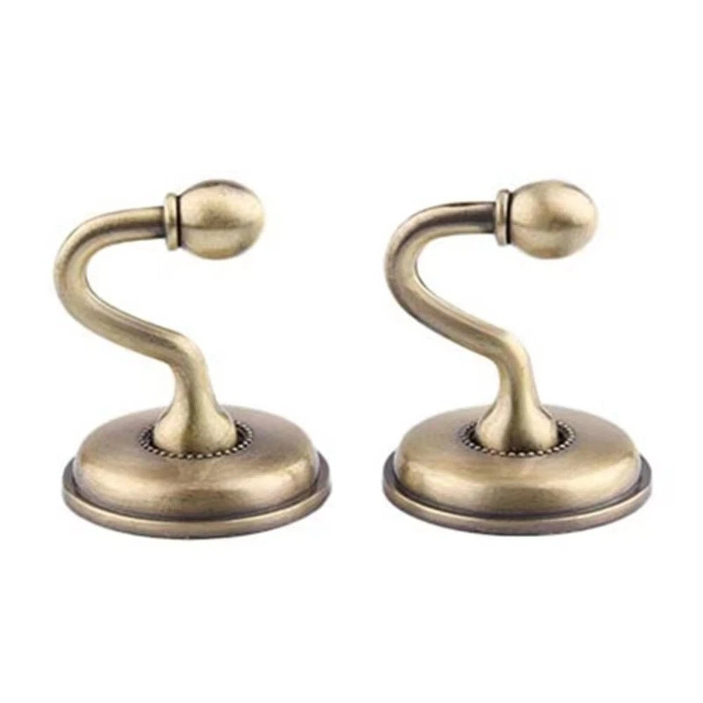 CurvaHold – Retro Metal Curtain Holdback Hooks (Pair)