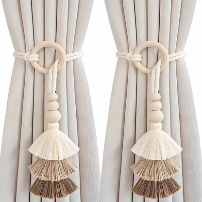 ThreadedGrace – Handmade Tassel Tiebacks (Set of 2) - Curtain Holder