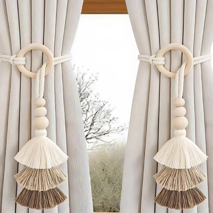 ThreadedGrace – Handmade Tassel Tiebacks (Set of 2) - Curtain Holder