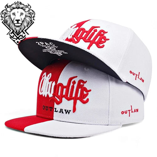 Hiphop Snapback Flat Brim Hat Embroidered Men Women Street Fashion Baseball Cap
