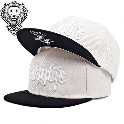 Hiphop Snapback Flat Brim Hat Embroidered Men Women Street Fashion Baseball Cap