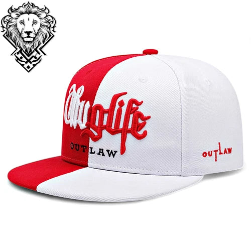Hiphop Snapback Flat Brim Hat Embroidered Men Women Street Fashion Baseball Cap