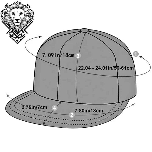 Hiphop Snapback Flat Brim Hat Embroidered Men Women Street Fashion Baseball Cap